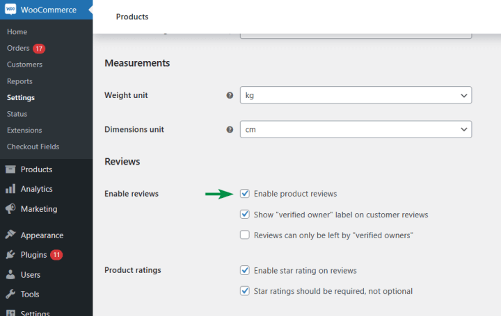 Enable Customer Reviews For Woocommerce Products