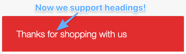 Shopmagic Email Headings Support