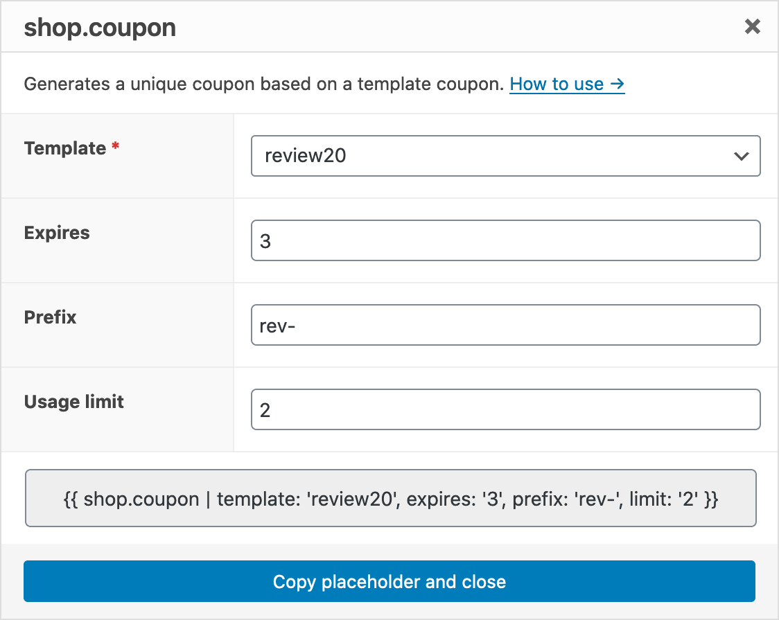 WooCommerce Shop Coupon Dialog