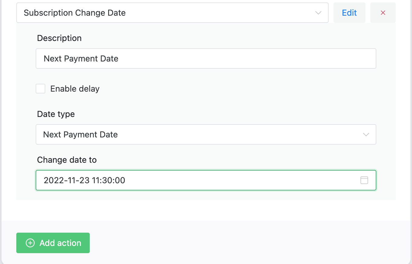 WooCommerce Subscription Change Date