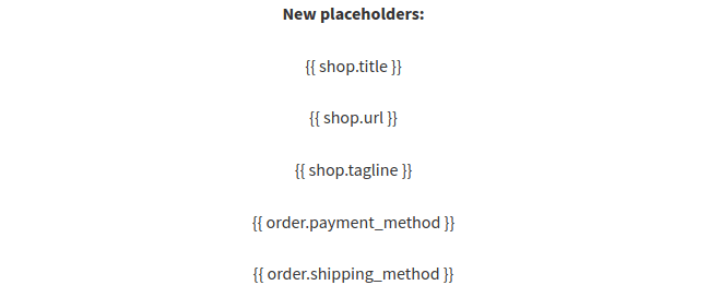 placeholders in ShopMagic