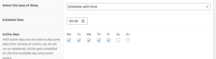 schedule email on time