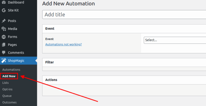 Add New Automation