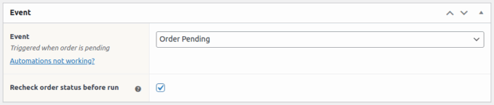 Order Pending Event