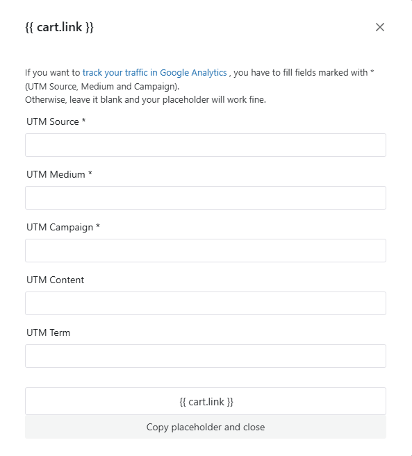 Shopmagic Utm Placeholder