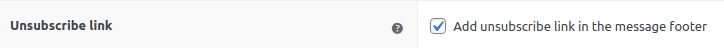 Unsubscribe Link In The Footer